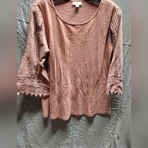 Womens Boho Wide Sleeve Top By J Jill Size M